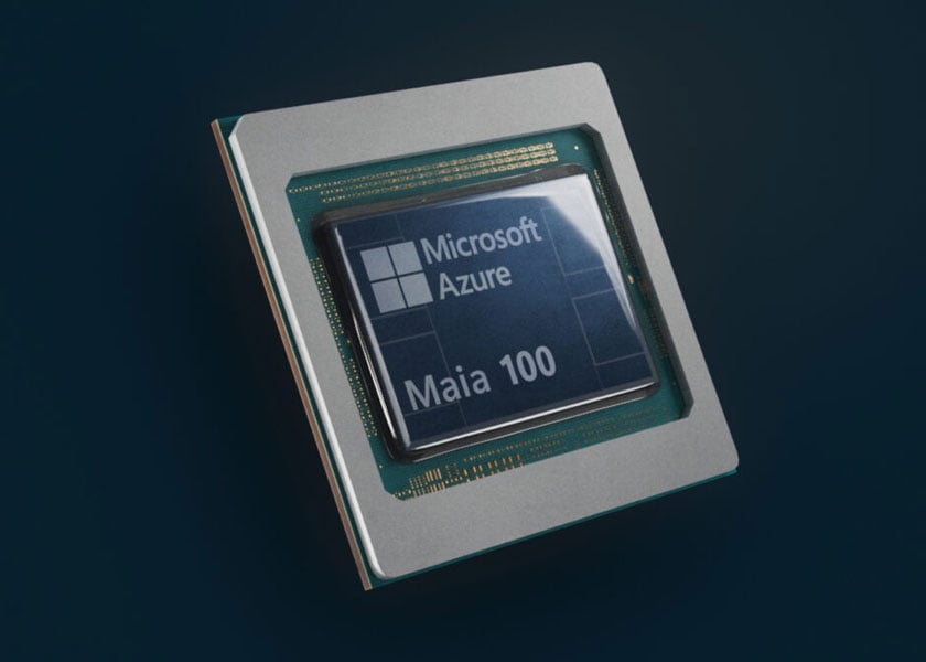 Microsoft Maia 100 chip AI