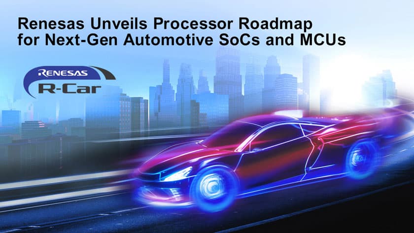 Renesas roadmap per SoC R-Car e MCU