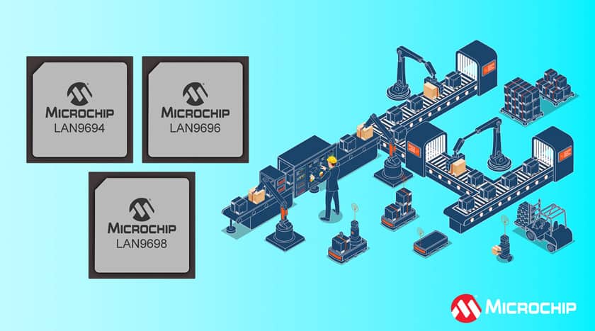 Switch Ethernet LAN969x da Microchip
