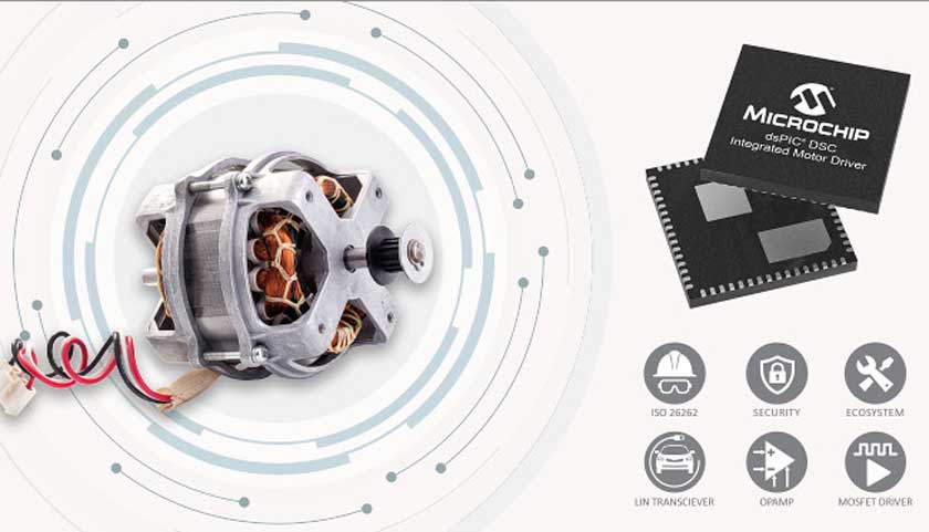 Nuovi driver integrati Microchip per motori
