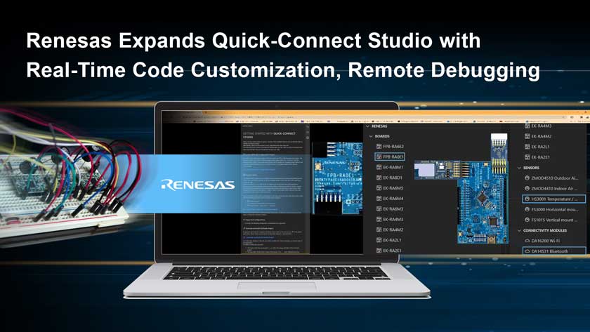 Renesas espande Quick Connect Studio
