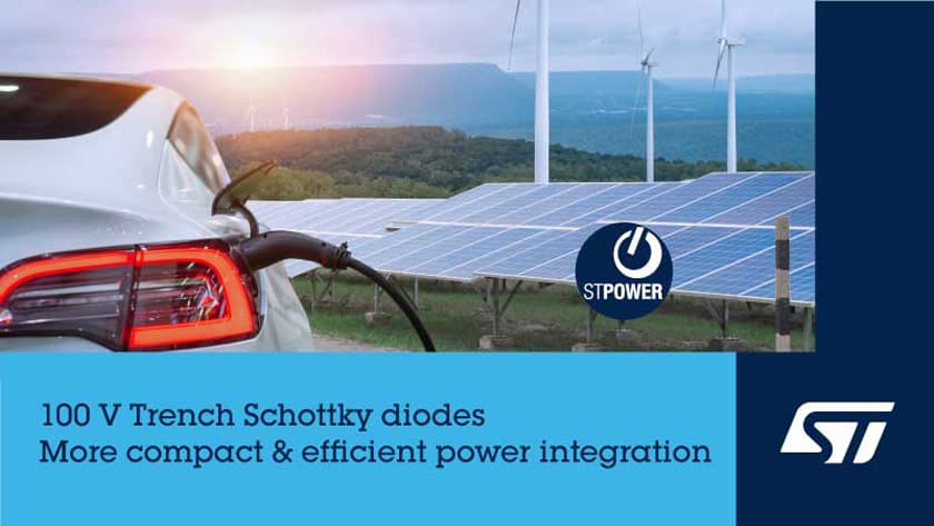 STMicroelectronics: nuova famiglia di diodi Schottly Trench