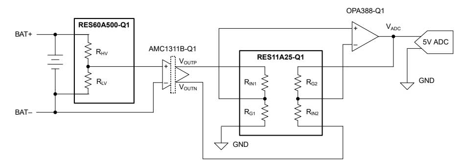 Reti resistive integrate per BMS