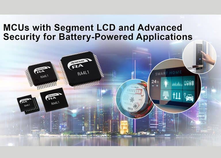 Renesas introduce i nuovi RA4L1, MCU a bassissimo consumo con touch capacitivo, LCD a segmenti e robusta security 