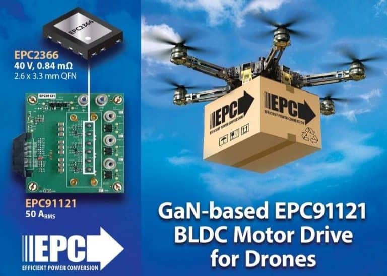 EPC presenta la scheda di valutazione per azionamenti motore BLDC EPC91121, basata sulla tecnologia GaN di settima generazione